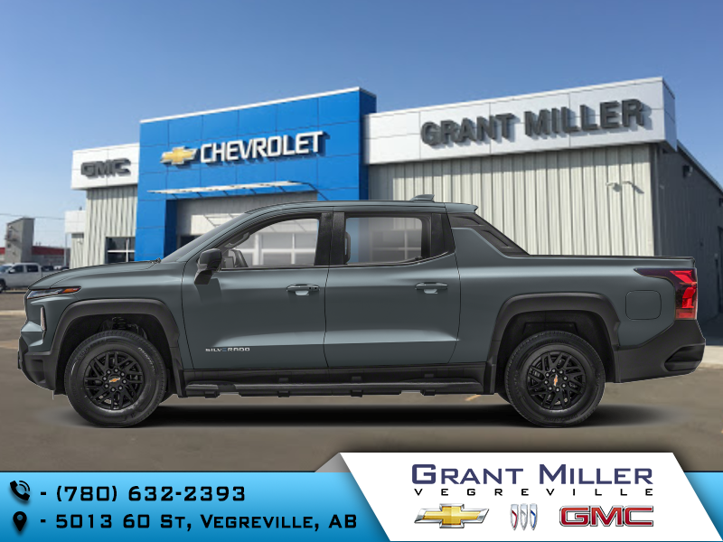 Slate Gray Metallic 2026 Chevrolet Silverado EV Work Truck Crew Cab (Max Range) e4WD Pickup Truck All-Wheel Drive Automatic