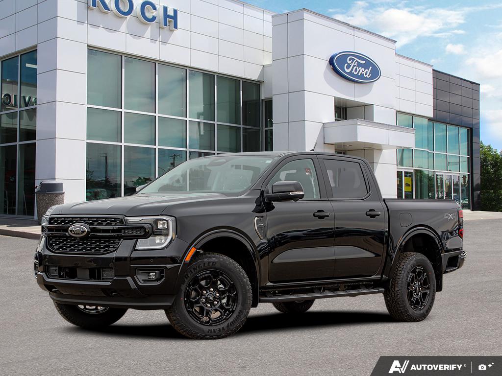 Shadow Black 2025 Ford Ranger Lariat SuperCrew 4WD Pickup Truck Four-Wheel Drive Automatic