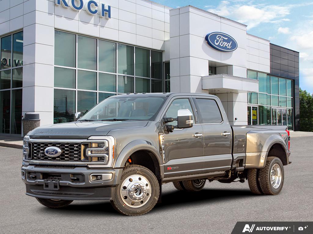 Gray (Carbonized Grey Metallic) 2026 Ford F-450 Super Duty Platinum Crew Cab LB DRW 4WD Pickup Truck Four-Wheel Drive Automatic