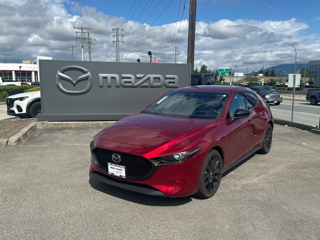 Red 2025 Mazda MAZDA3 Sport GT with Turbo AWD Hatchback Automatic