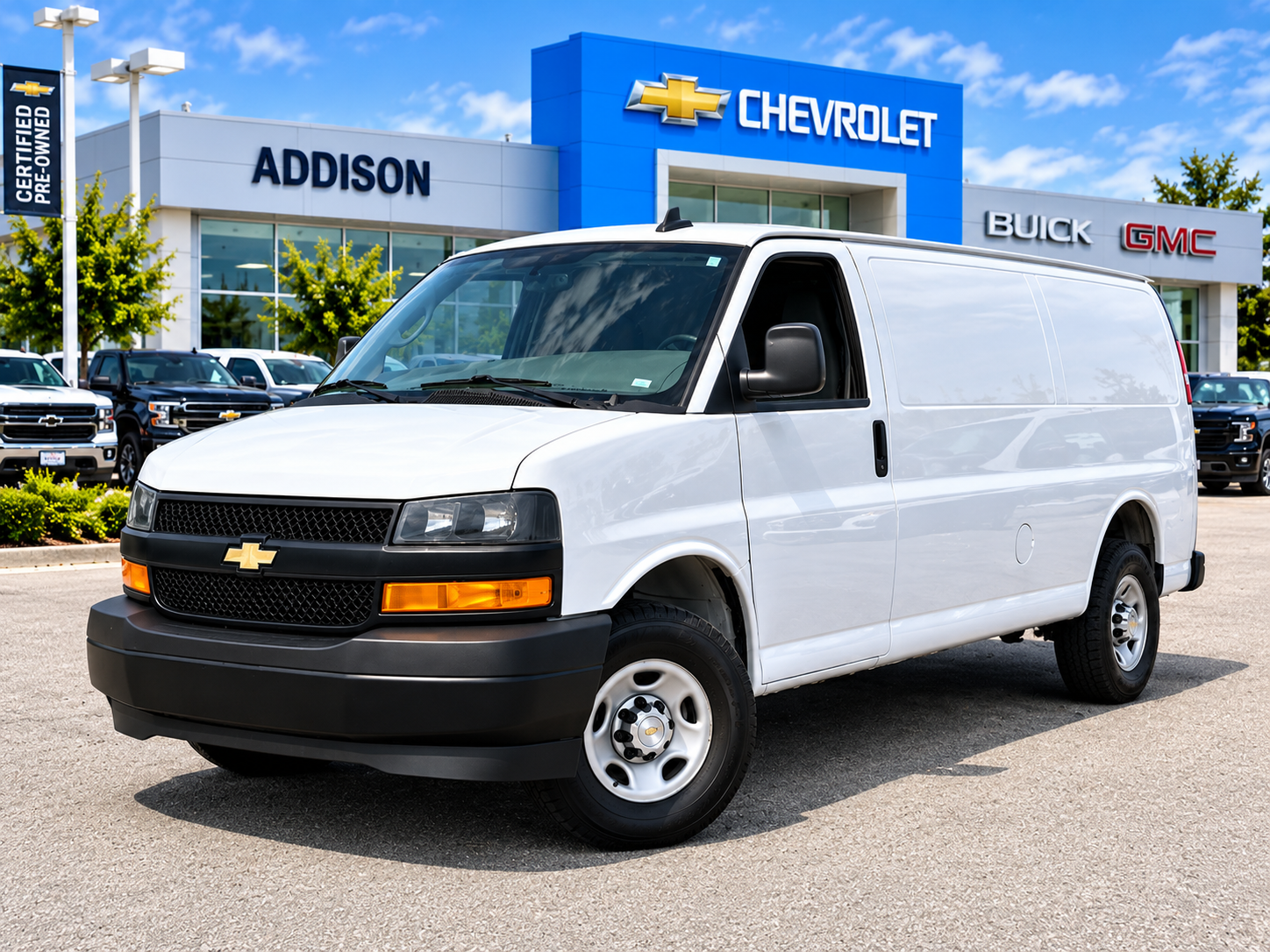 Summit White 2021 Chevrolet Express Cargo Van Rear-Wheel Drive Automatic