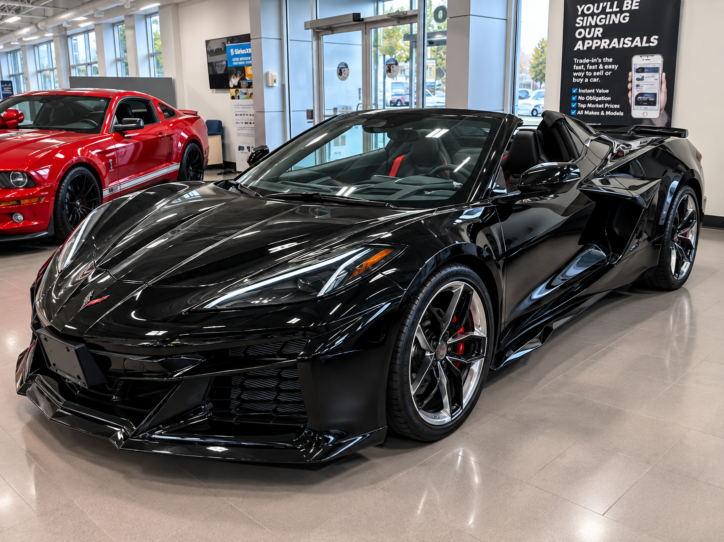 Black 2026 Chevrolet Corvette Convertible Rear-Wheel Drive Automatic