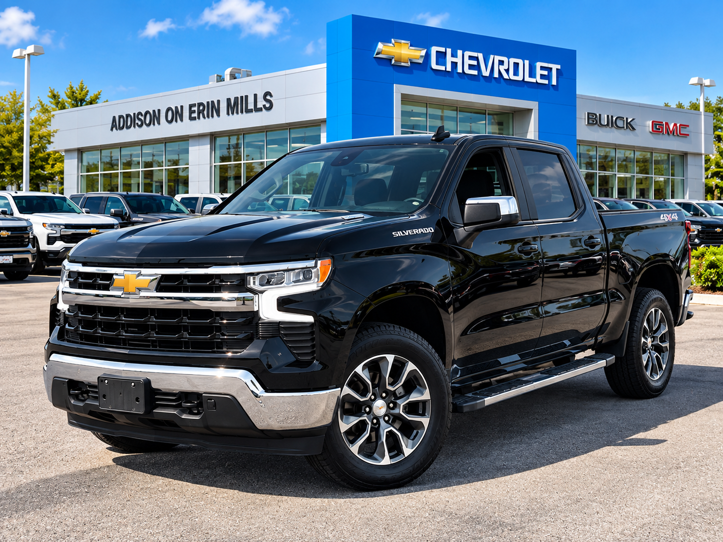 Black 2024 Chevrolet Silverado 1500 Pickup Truck Four-Wheel Drive Automatic