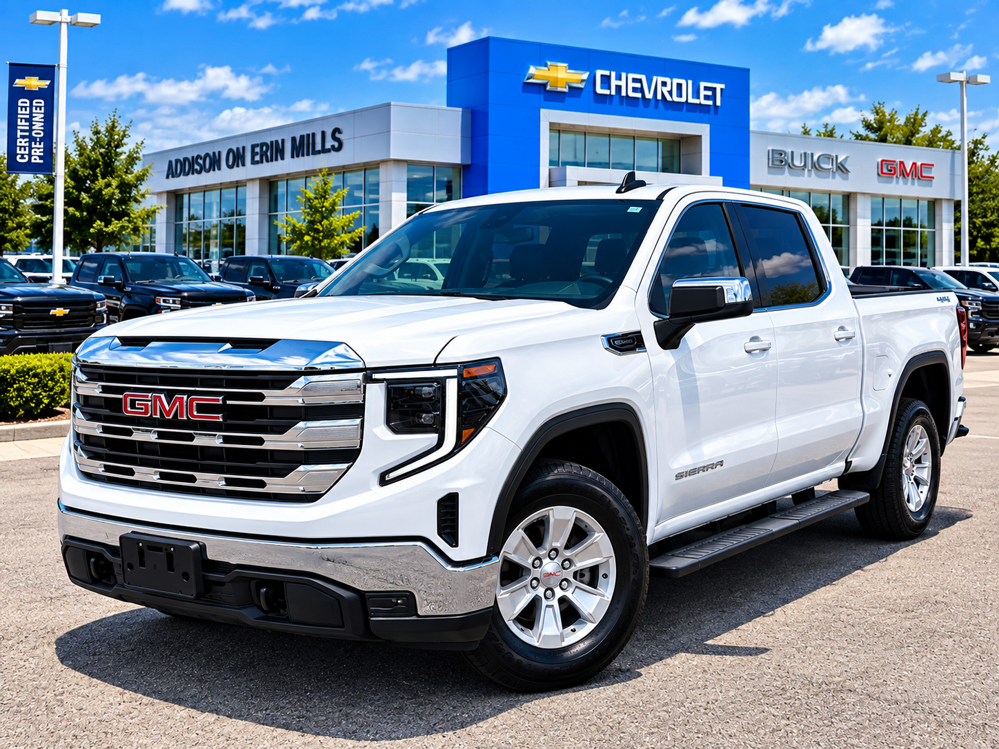 Summit White 2023 GMC Sierra 1500 Pickup Truck Four-Wheel Drive Automatic
