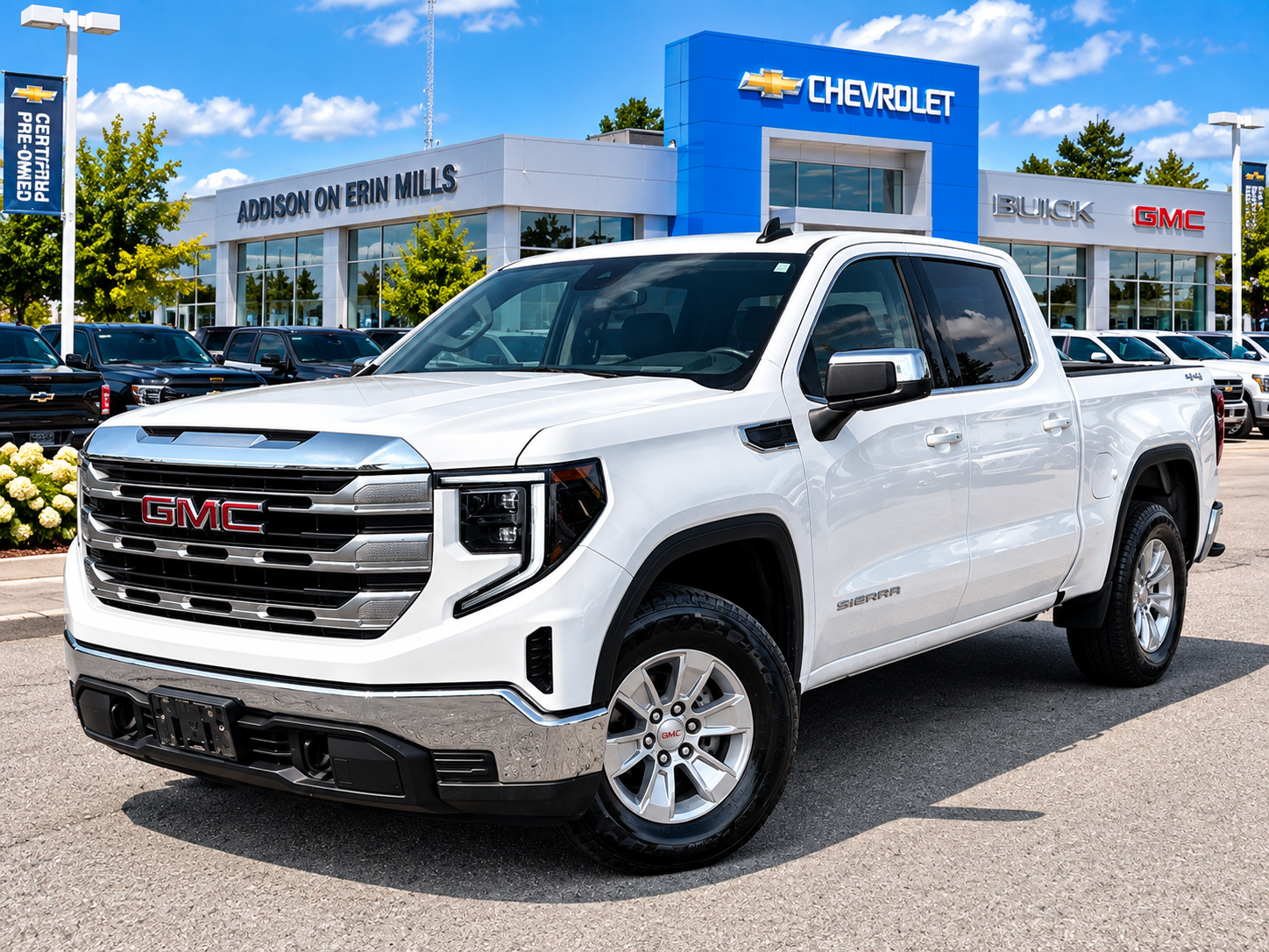 Summit White 2023 GMC Sierra 1500 Pickup Truck Four-Wheel Drive Automatic