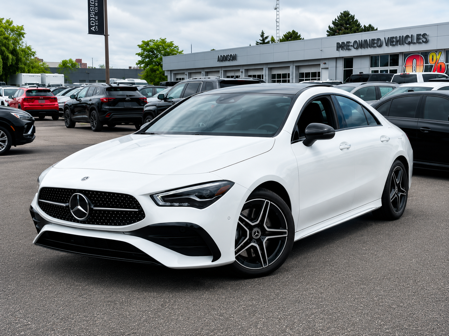 Polar White 2025 Mercedes-Benz CLA Coupe All-Wheel Drive Automatic