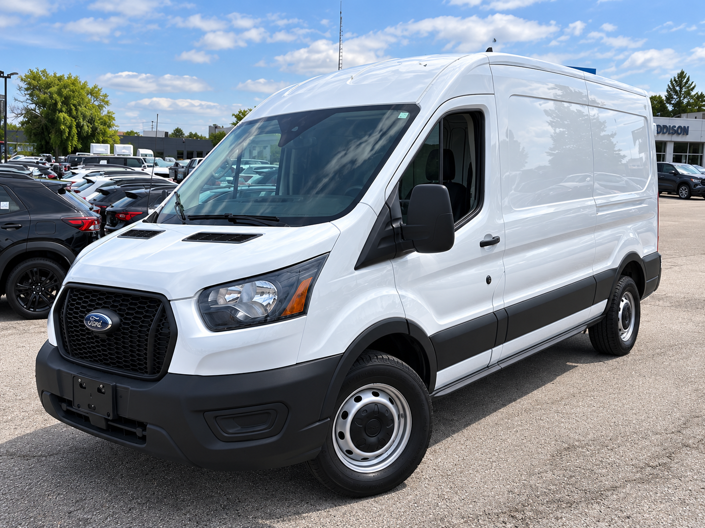 Oxford White 2023 Ford Transit Cargo Van Rear-Wheel Drive Automatic