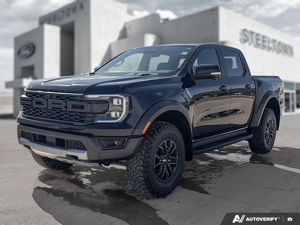 Black 2025 Ford Ranger Raptor SuperCrew 4WD Pickup Truck Four-Wheel Drive Automatic