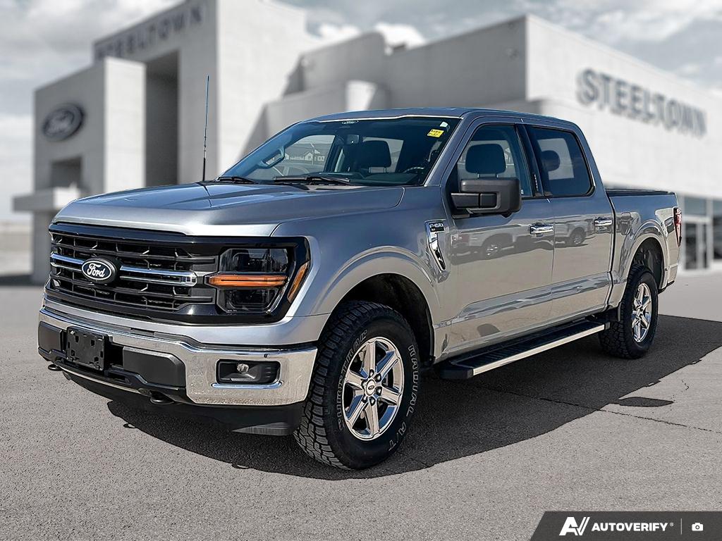 Silver 2024 Ford F-150 XLT SuperCrew 4WD Pickup Truck Four-Wheel Drive Automatic