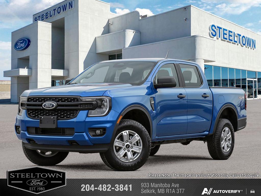Velocity Blue Metallic 2026 Ford Ranger XL SuperCrew 4WD Pickup Truck Four-Wheel Drive Automatic