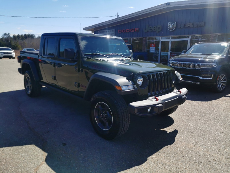 Sarge Green 2023 Jeep Gladiator Rubicon Crew Cab 4WD Pickup Truck Four-Wheel Drive Automatic