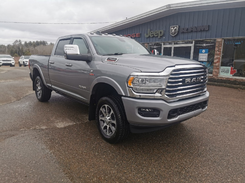Silver 2024 RAM 2500 Limited Longhorn Crew Cab 4WD Pickup Truck Four-Wheel Drive Automatic
