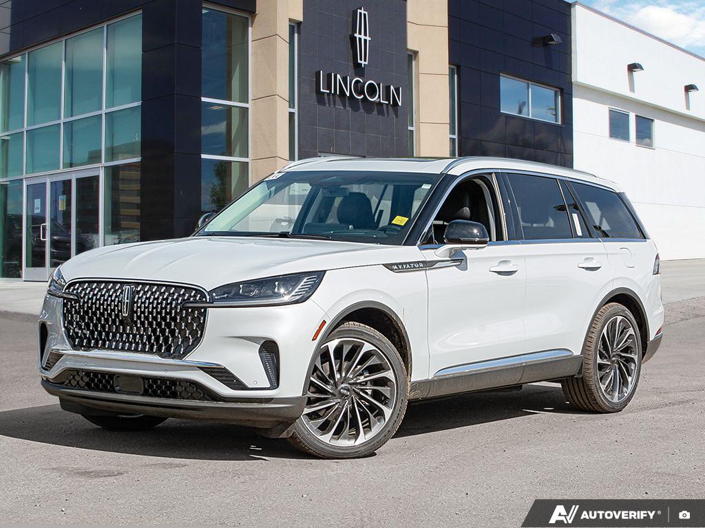 Crystal White Tricoat 2025 Lincoln Aviator Reserve AWD SUV / Crossover All-Wheel Drive Automatic
