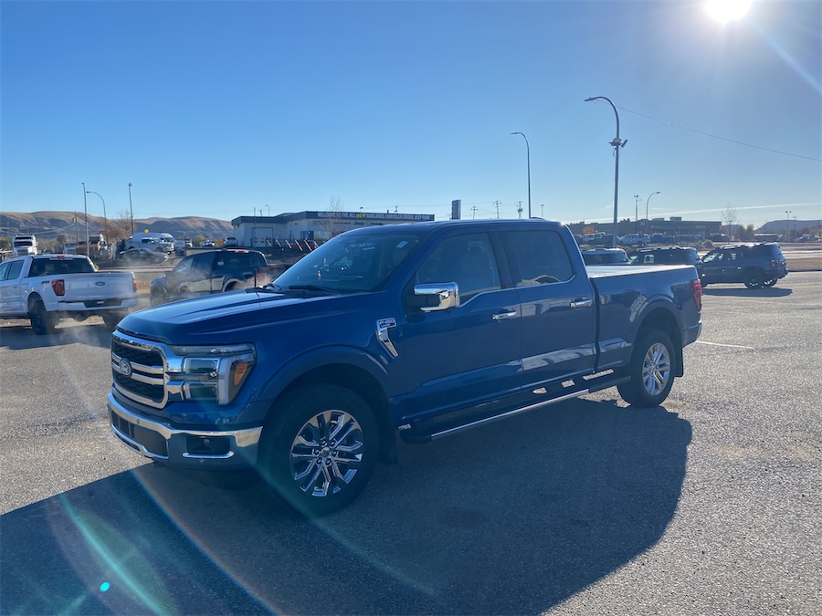 Blue 2025 Ford F-150 Pickup Truck Four-Wheel Drive Automatic