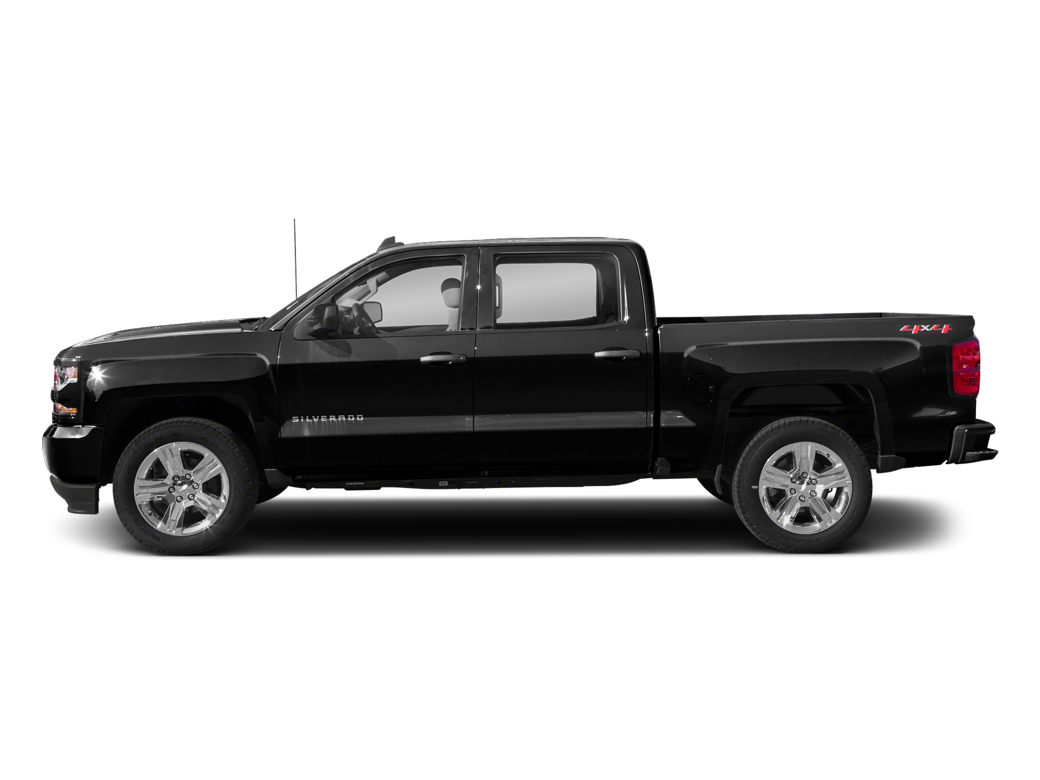 Black 2018 Chevrolet Silverado 1500 Custom Crew Cab 4WD Pickup Truck Four-Wheel Drive Automatic