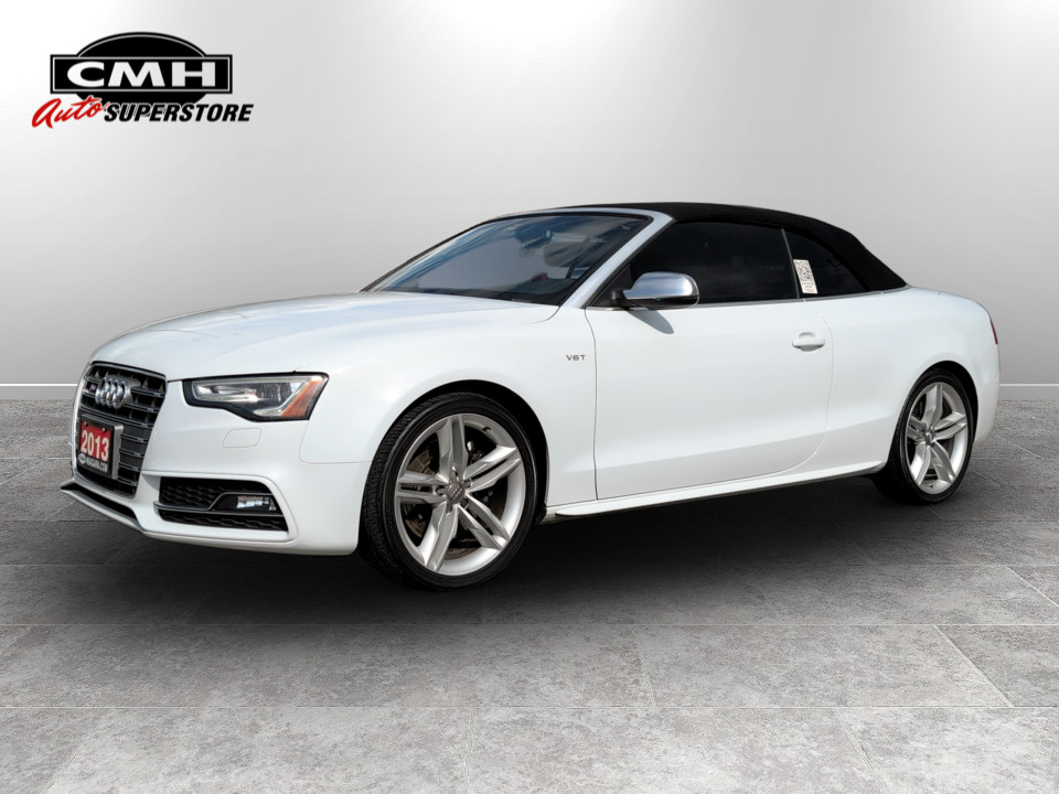 White 2013 Audi S5 3.0T quattro Premium Cabriolet AWD Convertible Automatic