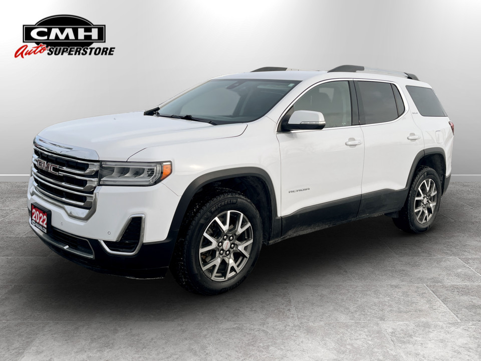 Summit White 2022 GMC Acadia SLE AWD SUV / Crossover Four-Wheel Drive Automatic