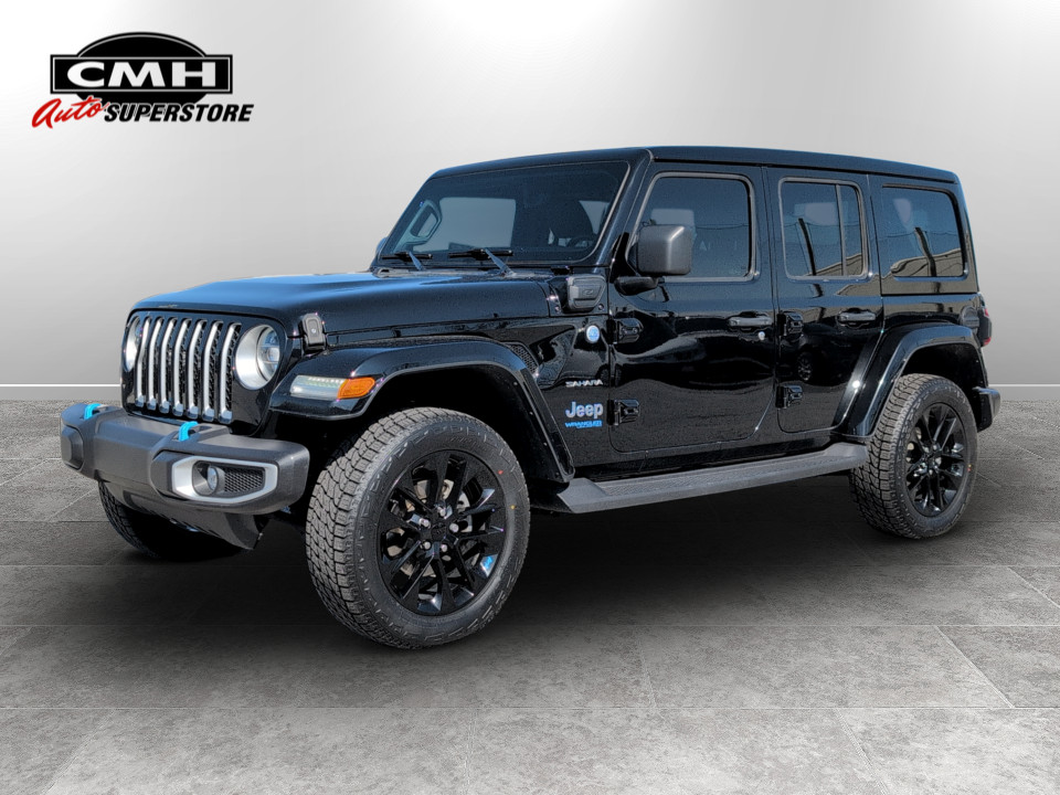 Black 2022 Jeep Wrangler 4xe Sahara 4WD SUV / Crossover Four-Wheel Drive Automatic