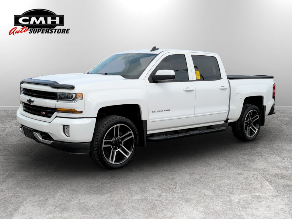 Summit White 2018 Chevrolet Silverado 1500 LT Z71 Crew Cab 4WD Pickup Truck Four-Wheel Drive Automatic