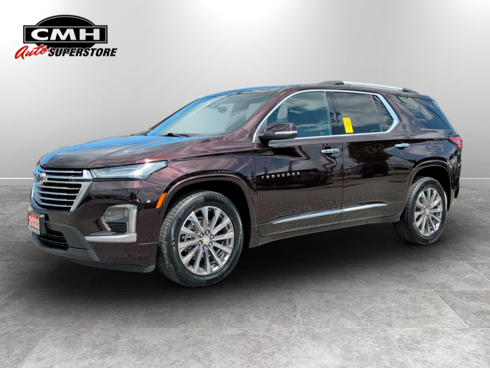Black Cherry Metallic 2022 Chevrolet Traverse Premier AWD SUV / Crossover Four-Wheel Drive Automatic