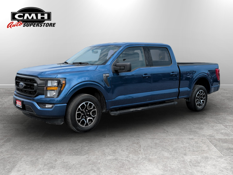 Atlas Blue Metallic 2023 Ford F-150 XLT SuperCrew RWD Pickup Truck 4X2 Automatic