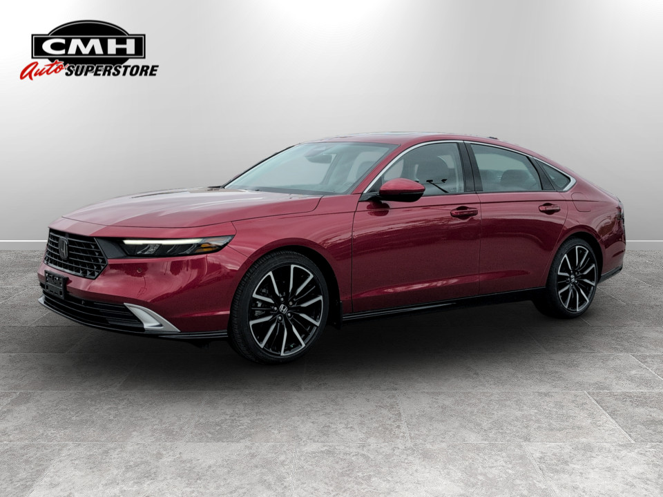 Radiant Red Metallic 2023 Honda Accord Hybrid Touring FWD Sedan Front-Wheel Drive Automatic