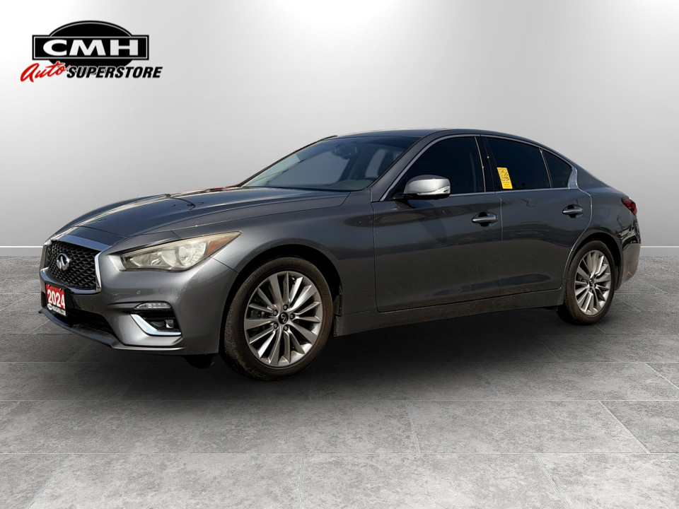 Gray (Graphite Shadow) 2024 INFINITI Q50 Sedan All-Wheel Drive Automatic