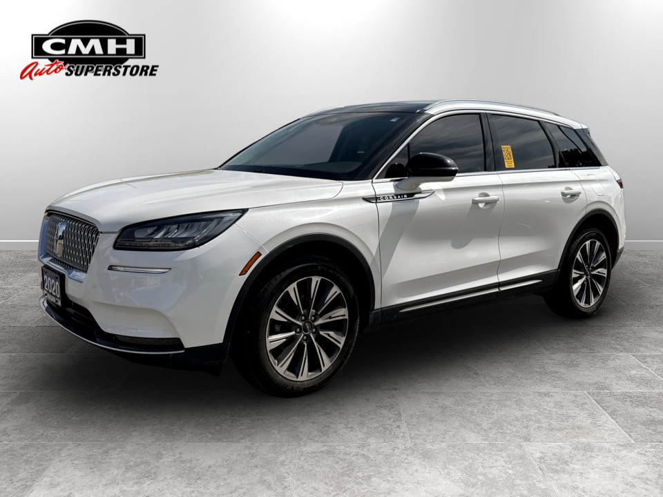 Pristine White Metallic Tri-Coat 2020 Lincoln Corsair SUV / Crossover All-Wheel Drive Automatic