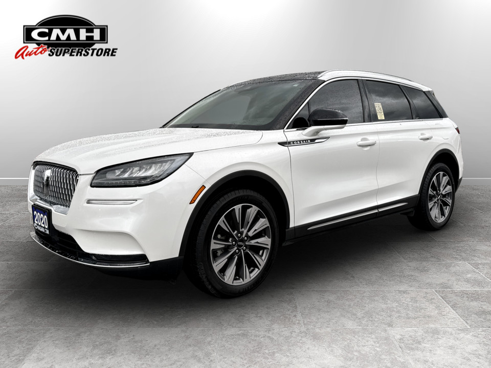 Pristine White Metallic Tri-Coat 2020 Lincoln Corsair SUV / Crossover All-Wheel Drive Automatic