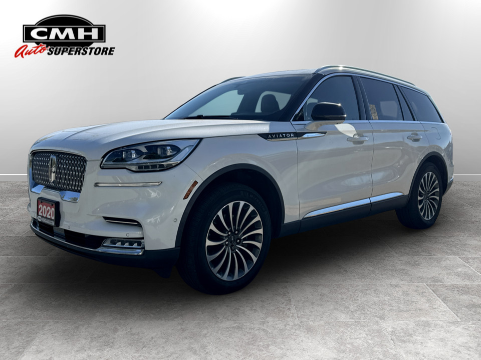 Pristine White Metallic Tri-Coat 2020 Lincoln Aviator SUV / Crossover All-Wheel Drive Automatic