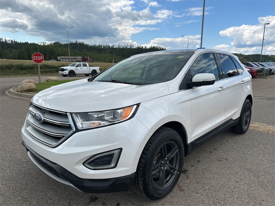 White Platinum Tri-Coat Metallic 2018 Ford Edge SUV / Crossover All-Wheel Drive Automatic