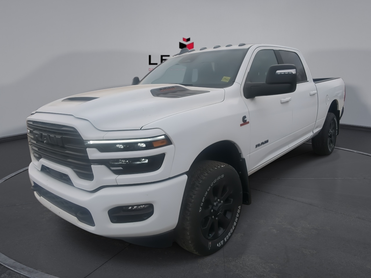 Bright White 2026 RAM 3500 Laramie Crew Cab 4WD Pickup Truck Four-Wheel Drive Automatic