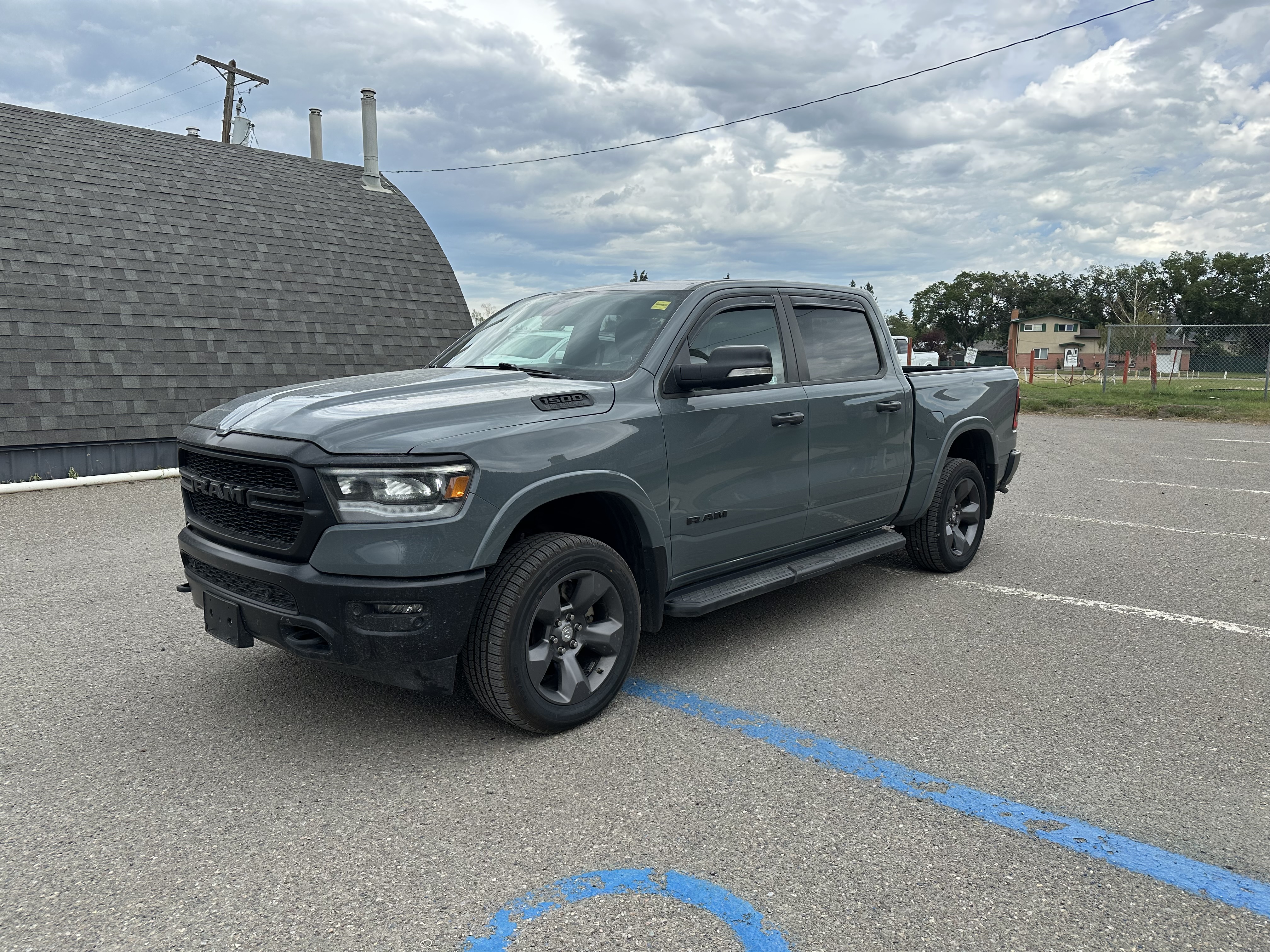 Gray 2021 RAM 1500 Pickup Truck Four-Wheel Drive Automatic