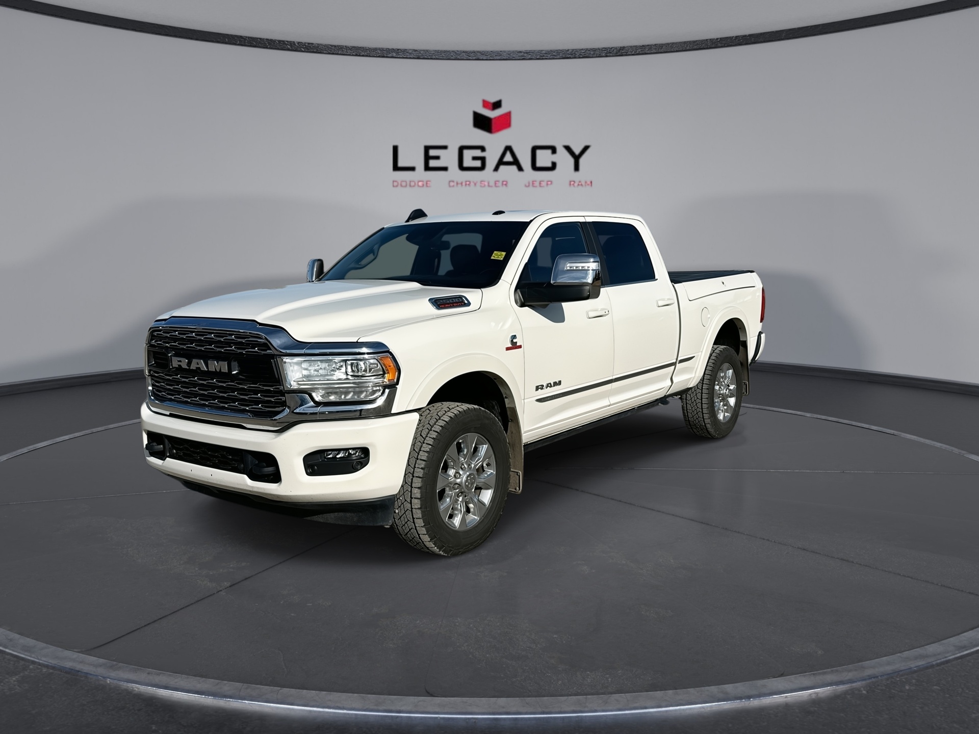 Pearl White 2023 RAM 2500 Pickup Truck Four-Wheel Drive Automatic