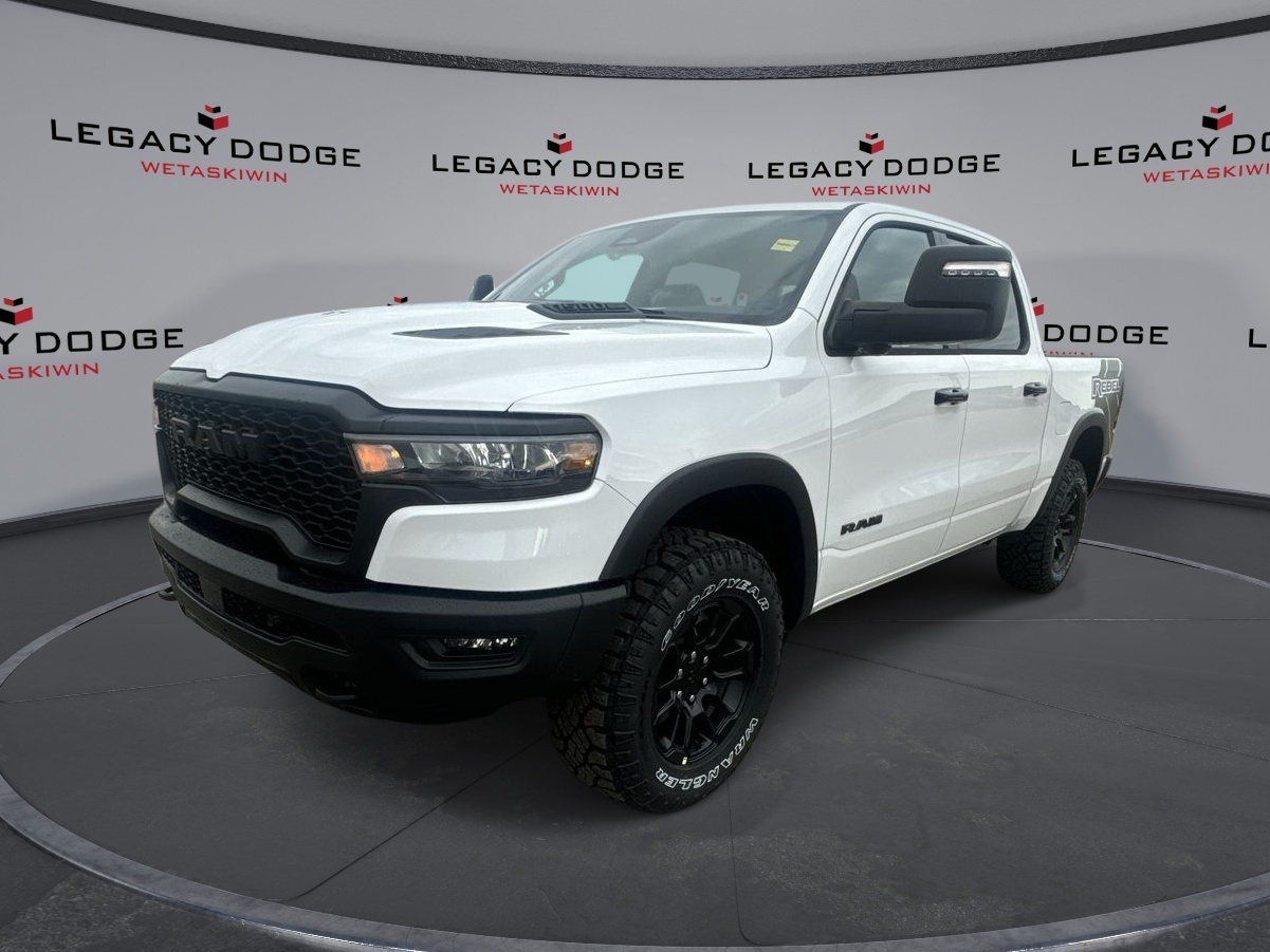 Bright White 2025 RAM 1500 Pickup Truck Four-Wheel Drive Automatic
