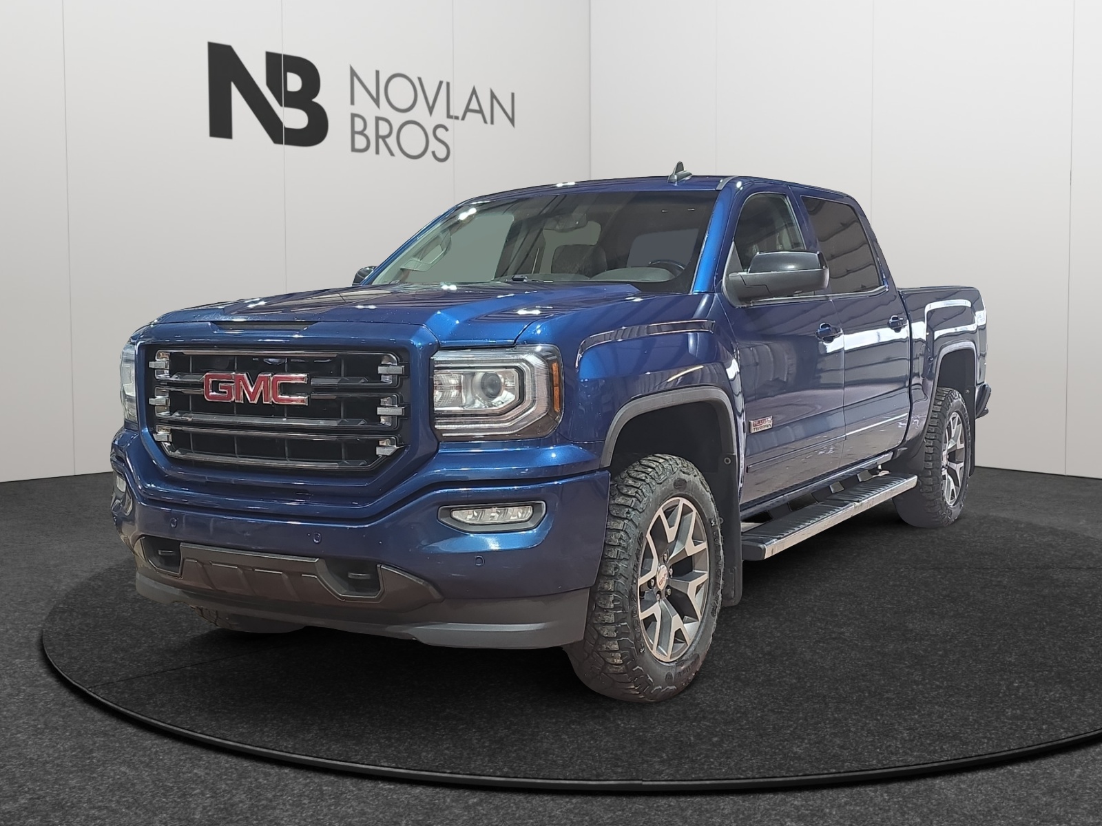 Blue 2017 GMC Sierra 1500 SLT Crew Cab 4WD Pickup Truck Four-Wheel Drive Automatic