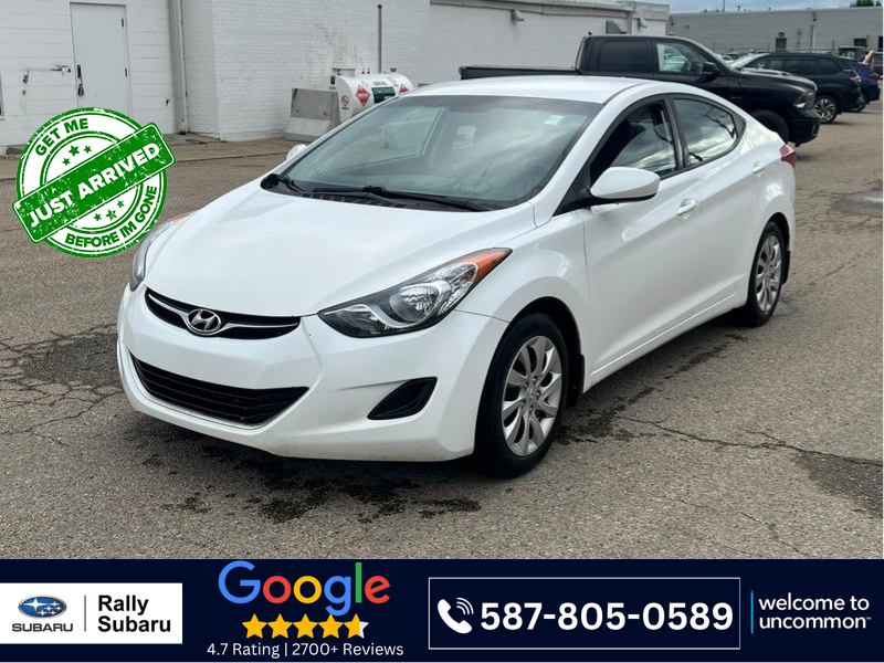 White 2013 Hyundai Elantra Sedan Front-Wheel Drive Manual