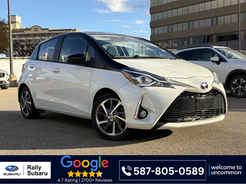 White 2018 Toyota Yaris Hatchback Front-Wheel Drive Automatic