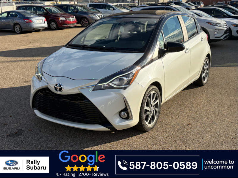 White 2018 Toyota Yaris Hatchback Front-Wheel Drive Automatic