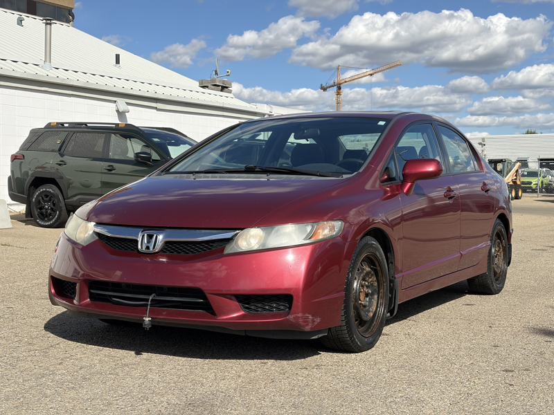 Red 2009 Honda Civic Sedan 5-Speed Automatic