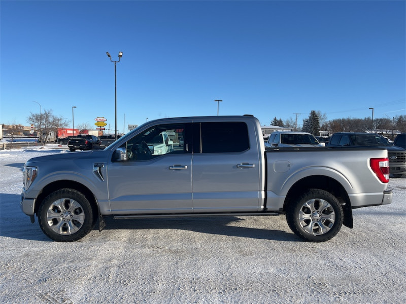 Silver 2021 Ford F-150 Platinum SuperCrew 4WD Pickup Truck Four-Wheel Drive Automatic