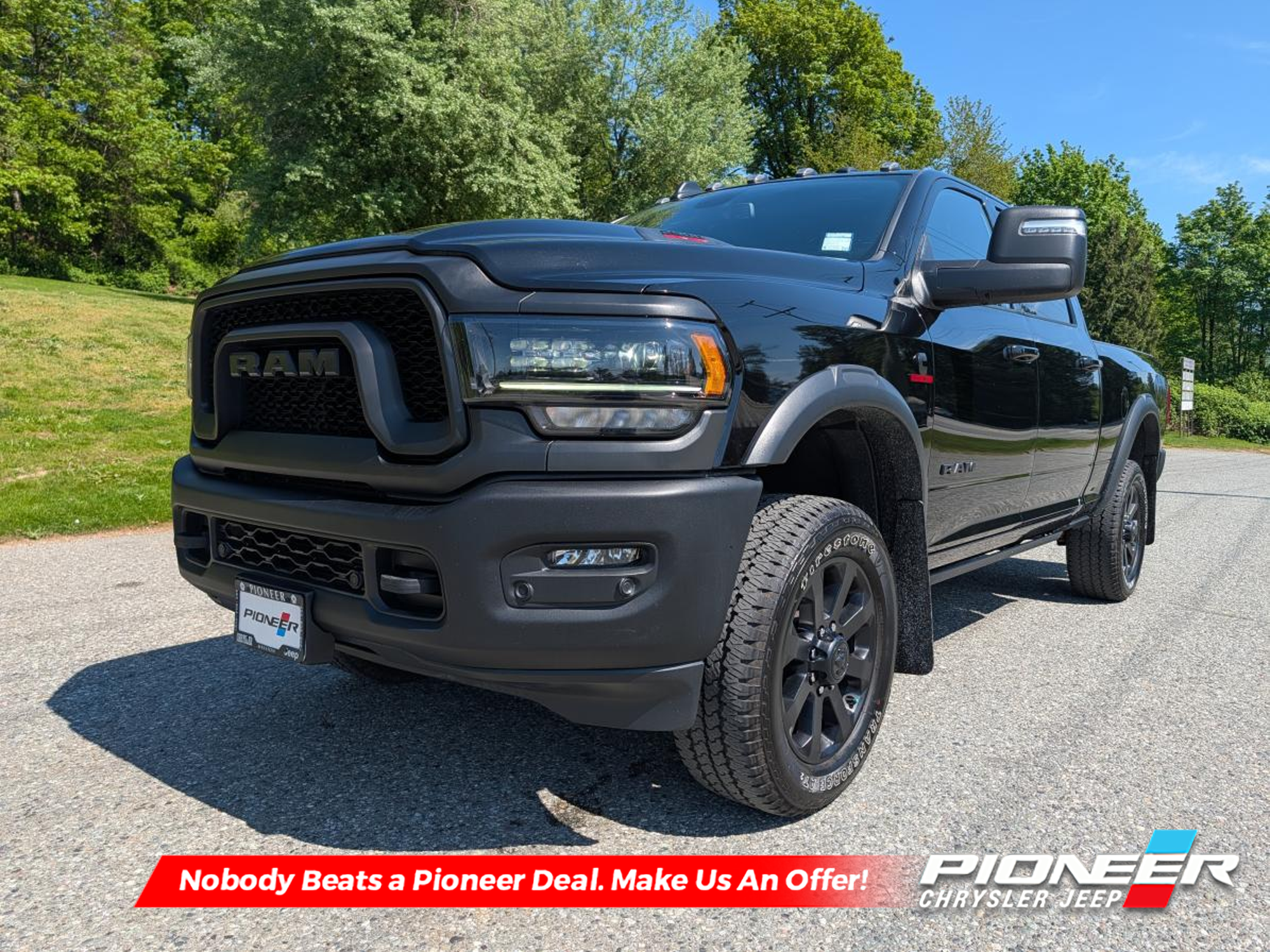 Diamond Black Crystal Pearlcoat 2024 RAM 2500 Rebel Crew Cab 4WD Pickup Truck Four-Wheel Drive Automatic
