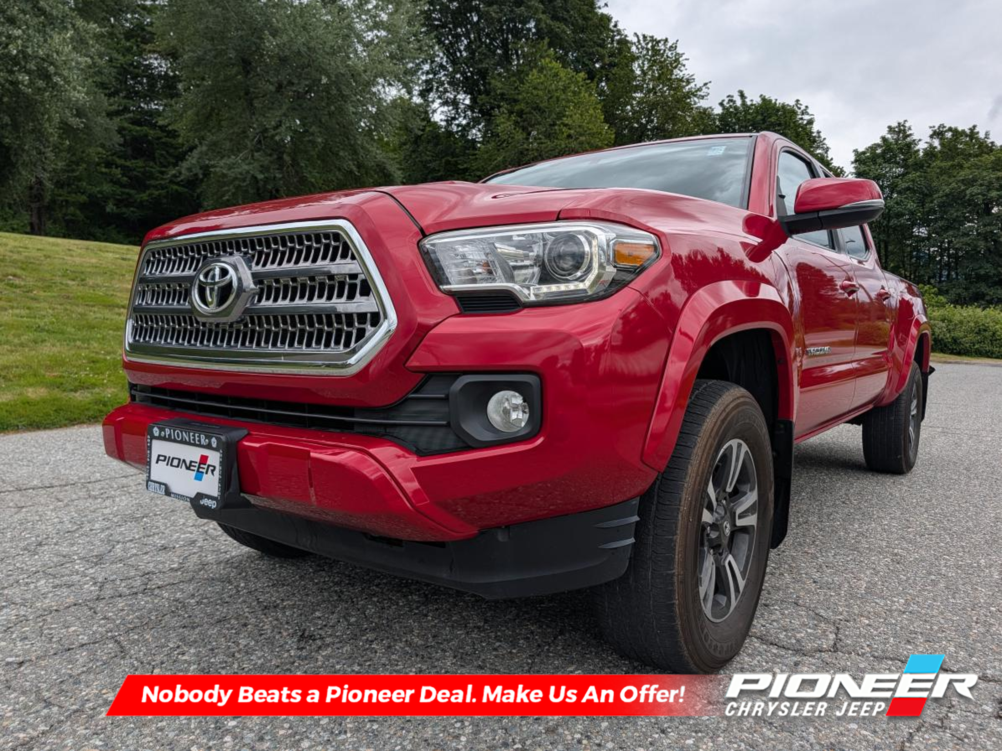 Red 2016 Toyota Tacoma Double Cab V6 LB SR5 4WD Pickup Truck Four-Wheel Drive Automatic