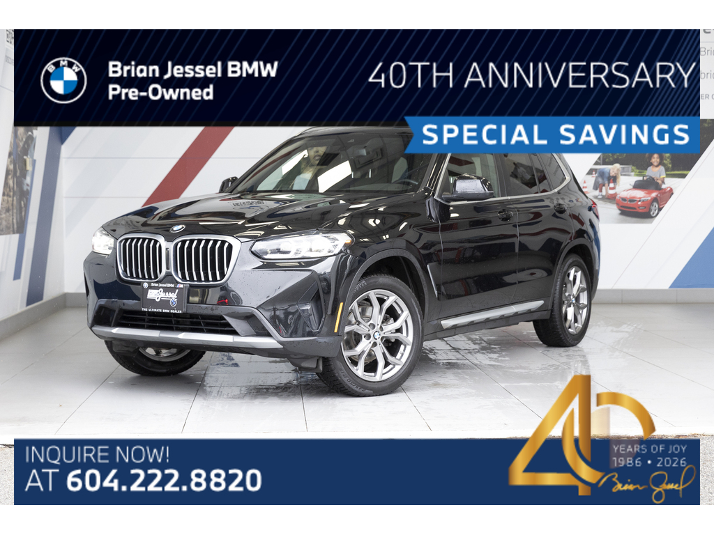 Black Sapphire Metallic 2022 BMW X3 SUV / Crossover All-Wheel Drive Automatic