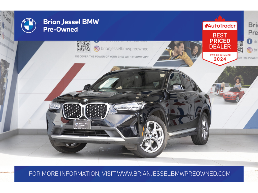 Jet Black 2023 BMW X4 xDrive30i AWD SUV / Crossover All-Wheel Drive Automatic