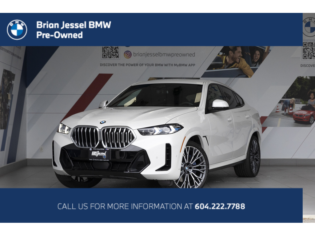 White Metallic 2025 BMW X6 SUV / Crossover All-Wheel Drive Automatic