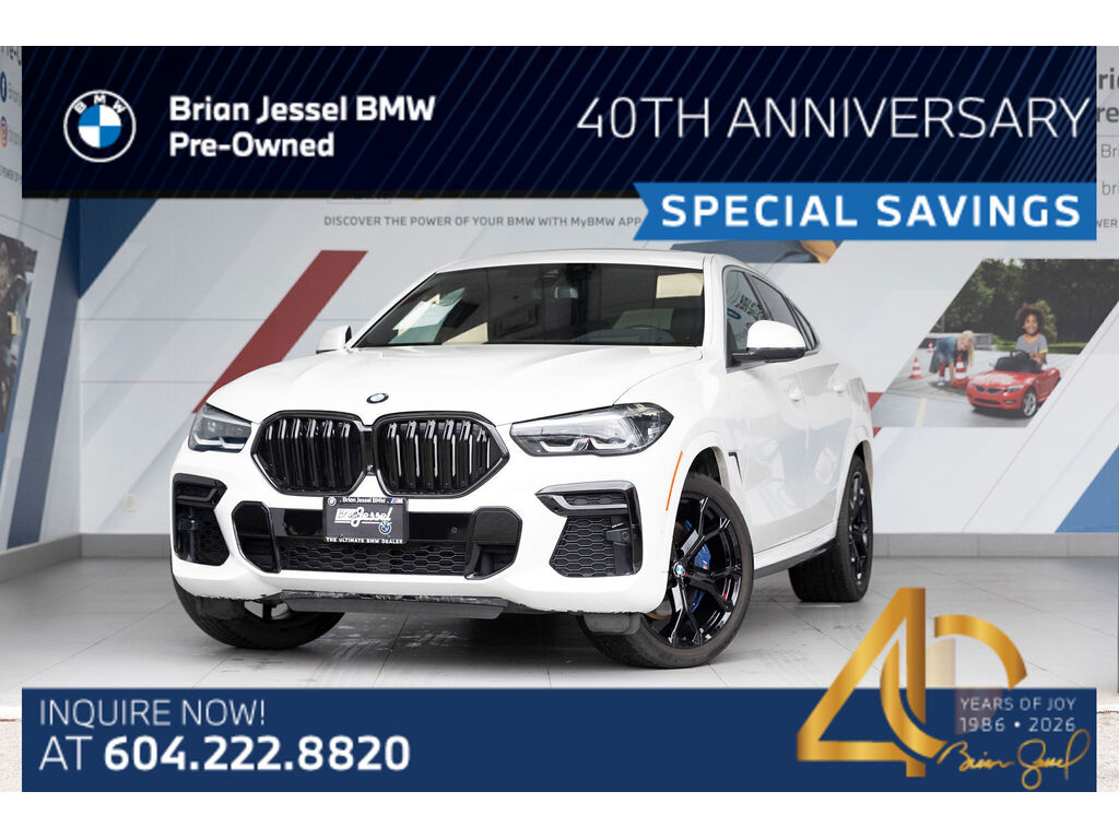 White Metallic 2022 BMW X6 xDrive40i AWD SUV / Crossover All-Wheel Drive Automatic
