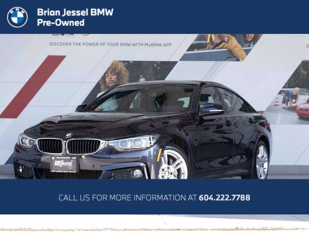 Carbon Black Metallic 2019 BMW 4 Series Sedan All-Wheel Drive Automatic