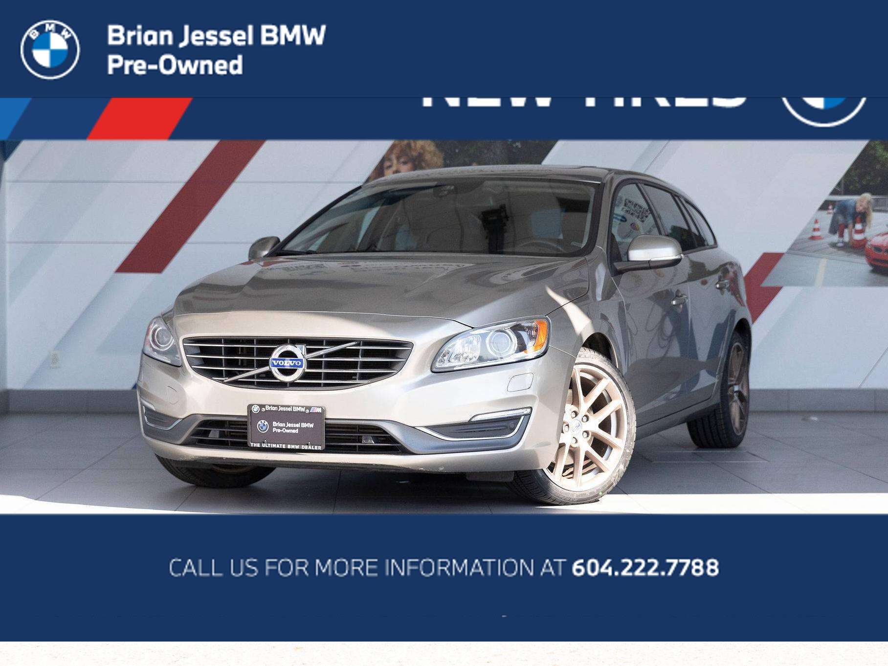 Seashell Metallic 2015 Volvo V60 Wagon Front-Wheel Drive Automatic