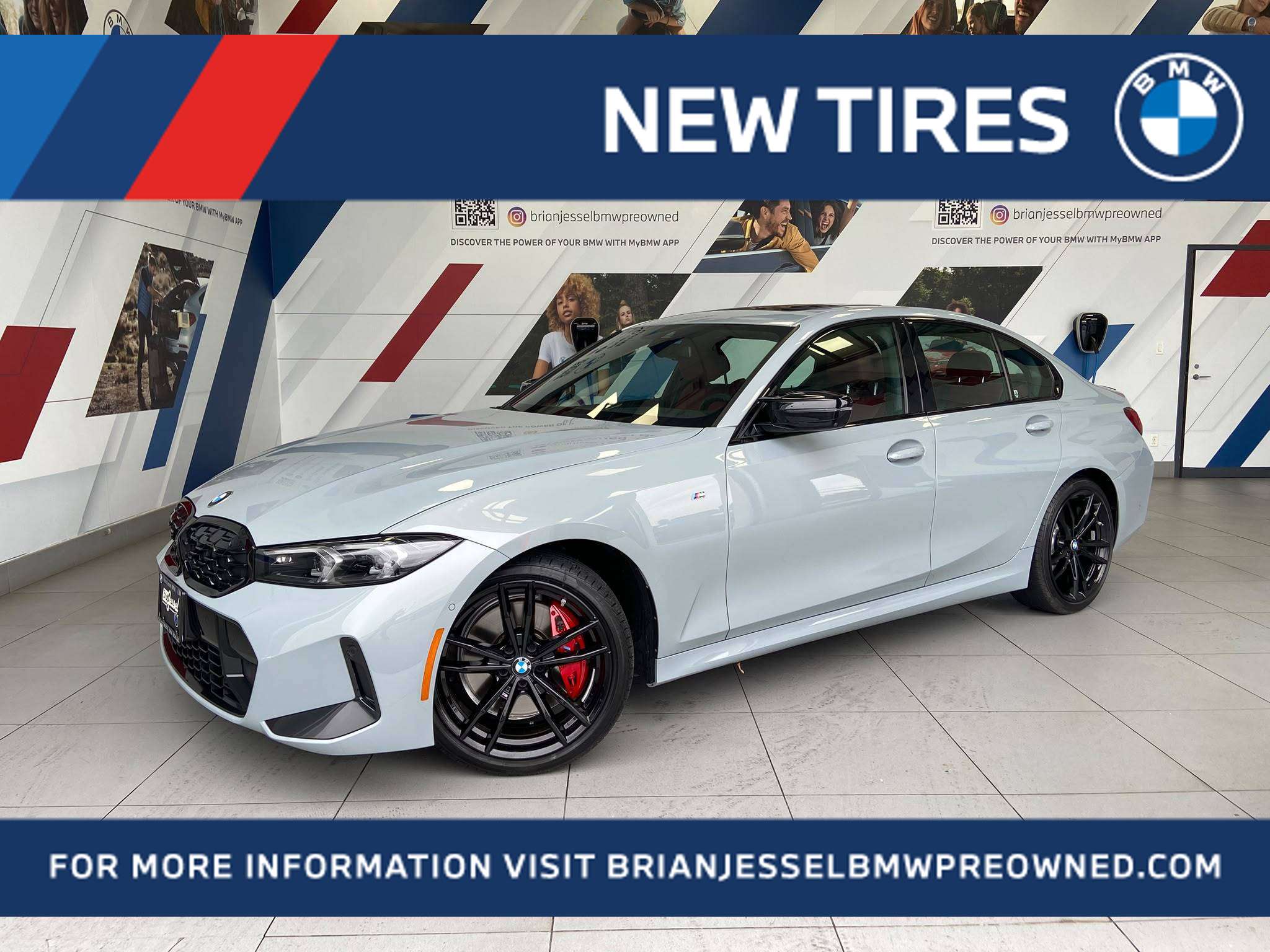Gray Metallic 2024 BMW 3 Series Sedan All-Wheel Drive Automatic